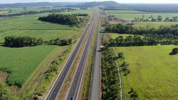 Aerial view of motorway