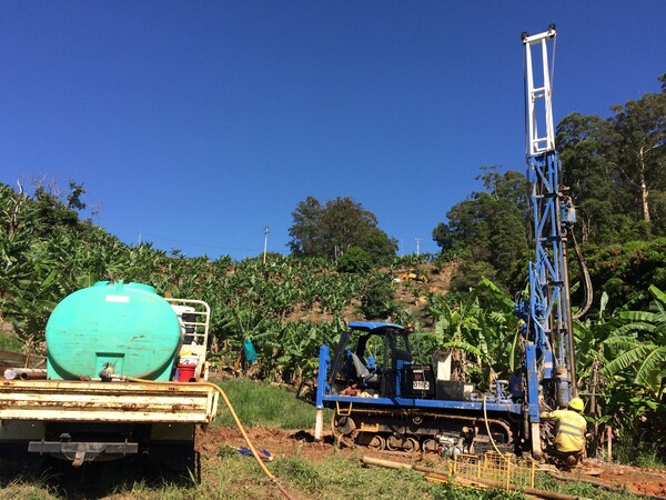 Plant and equipment used for geotech investigations as part of the Coffs Harbour bypass project